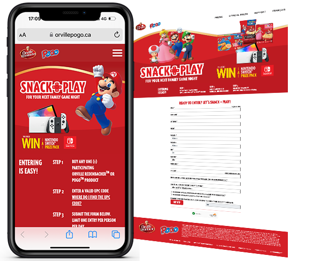 Conagra Orville Pogo CA Nintendo Sweepstakes